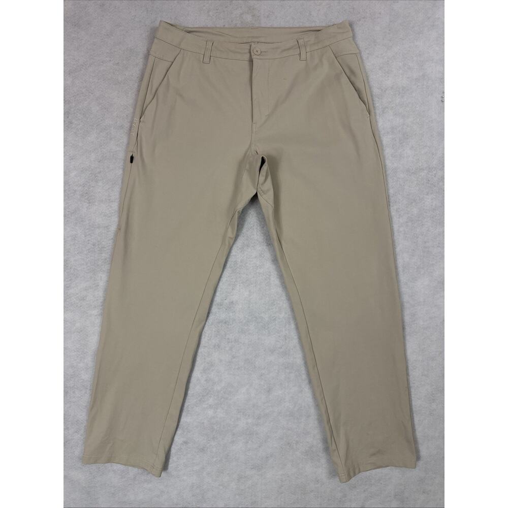 BYLT Everyday Pant 2.0 Mens 36 Beige Straight Fit Stretch Golf Casual